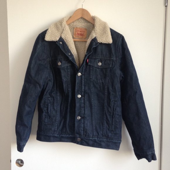 Levi's - Sherpa Trucker Denim Jean Jacket - Picture 9 of 16